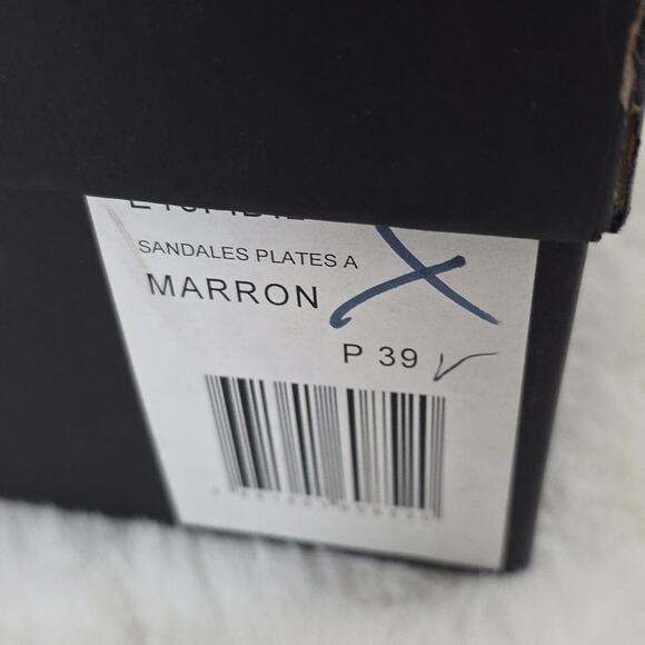 NEW Maje Fidil Lace Up Marron Gladiator Leather Sandal Mules US 8.5 - Picture 11 of 12